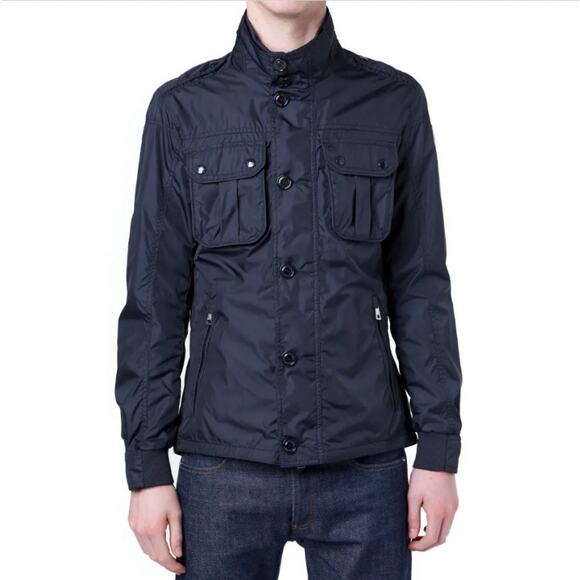 Moncler Men’s Size 3 Large Mate Giubotto Military Style Jacket Navy Pockets